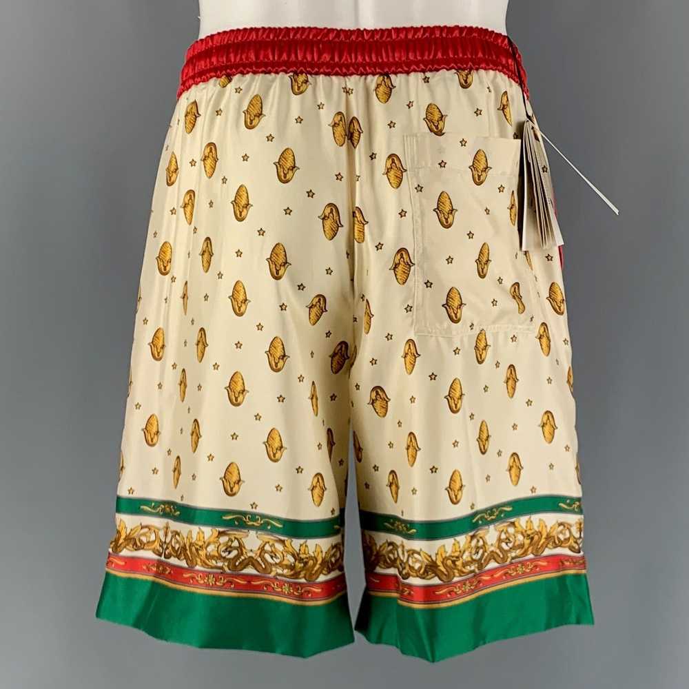 Gucci Red Beige Graphic Acetate Shorts - image 3