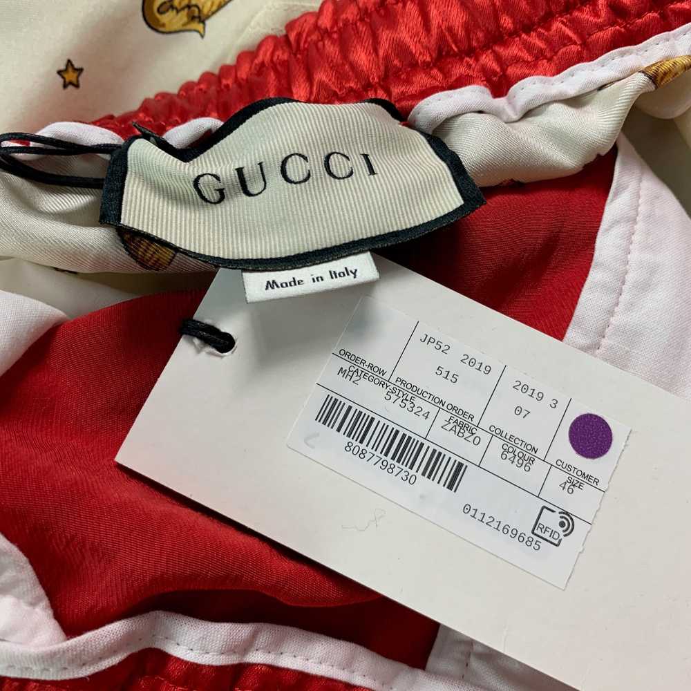 Gucci Red Beige Graphic Acetate Shorts - image 6