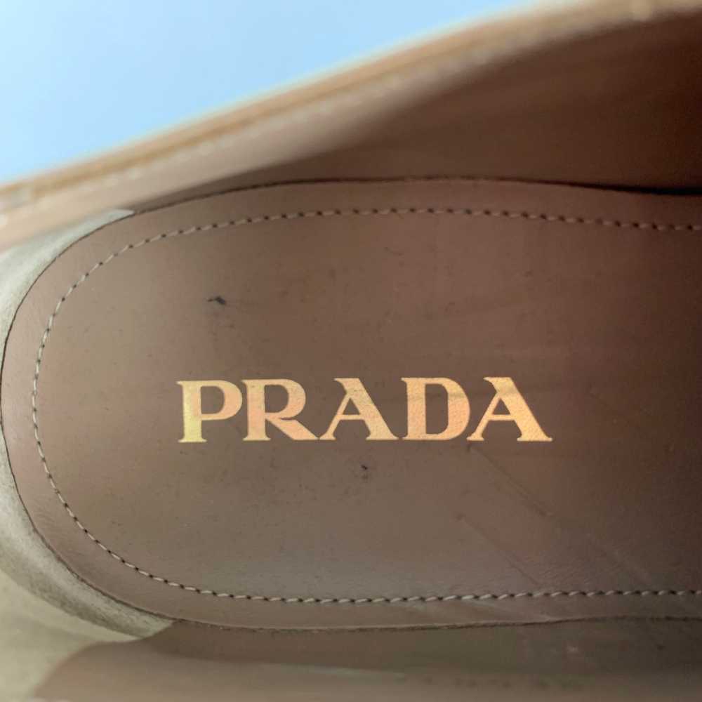 Prada PRADA Size 10 Gold Perforated Leather Platf… - image 7