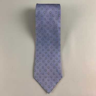 Borrelli BORRELLI Blue Light Blue Squares Silk Tie - image 1