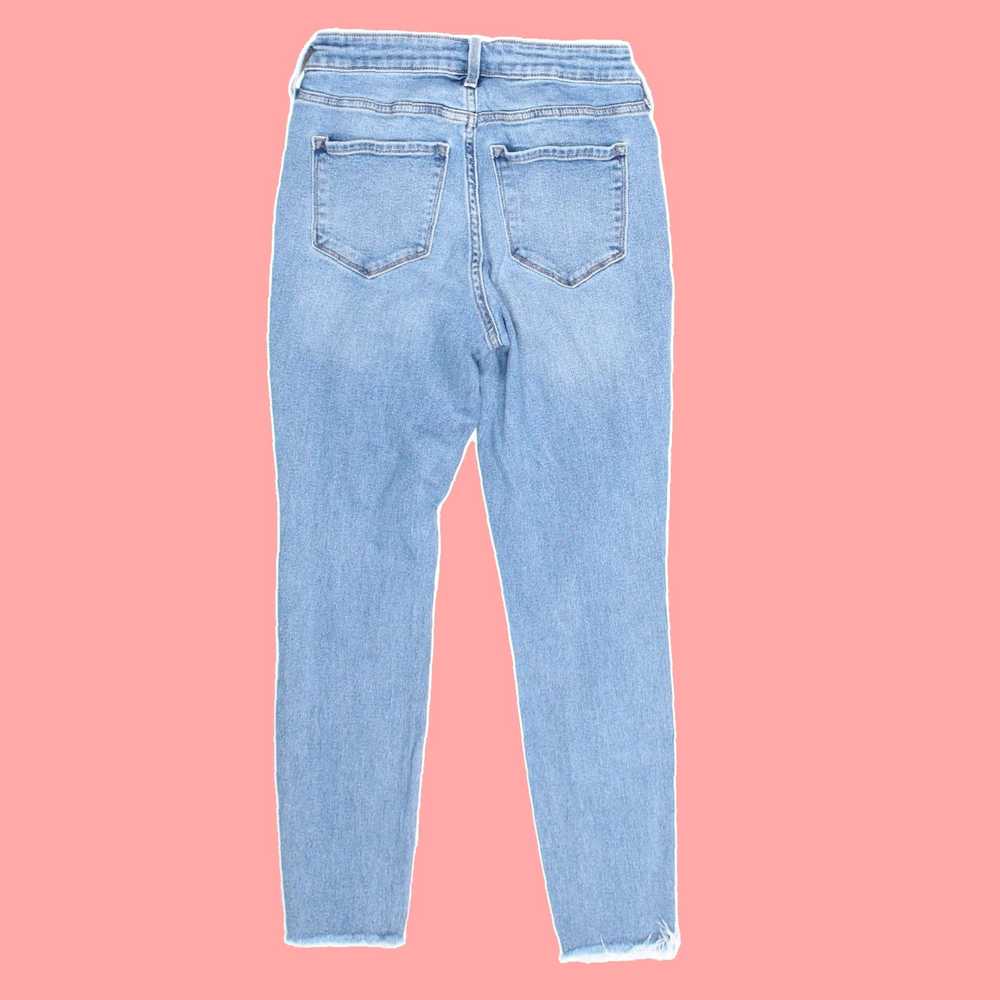 Old Navy Soft Faded Distressed Denim Blue Bottom … - image 2