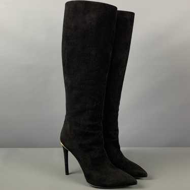 Louis Vuitton LOUIS VUITTON Size 7 Black Suede Pu… - image 1