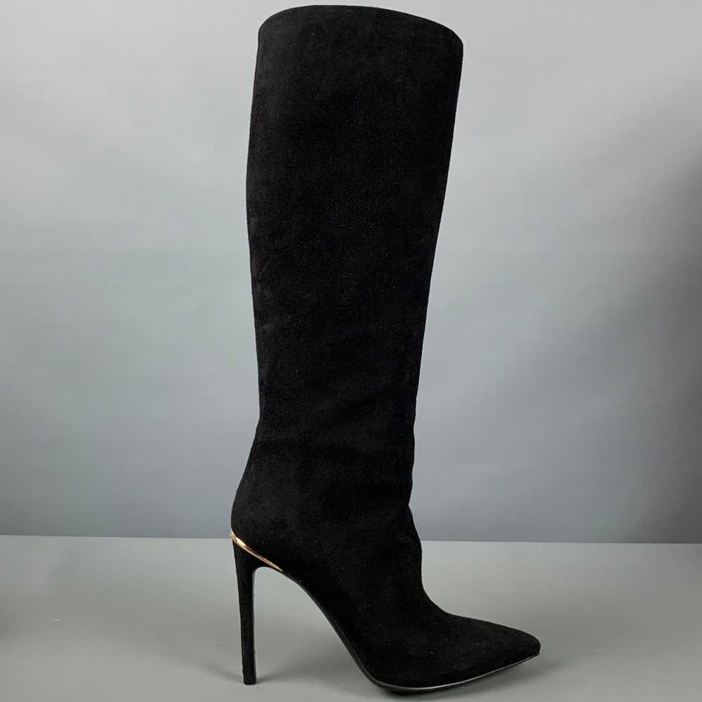 Louis Vuitton LOUIS VUITTON Size 7 Black Suede Pu… - image 2