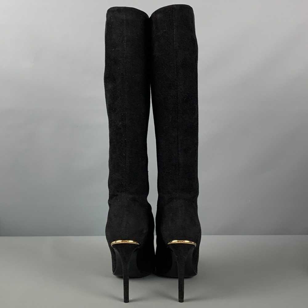 Louis Vuitton LOUIS VUITTON Size 7 Black Suede Pu… - image 3