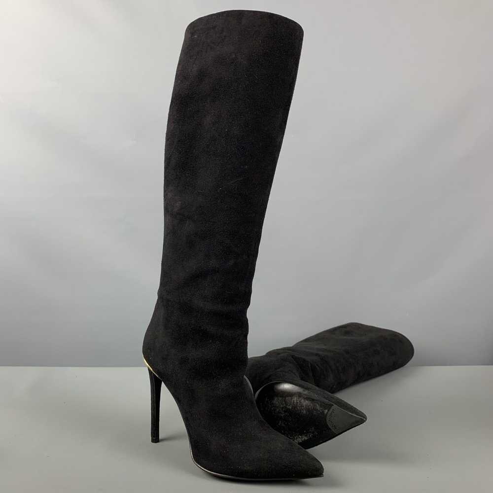 Louis Vuitton LOUIS VUITTON Size 7 Black Suede Pu… - image 5