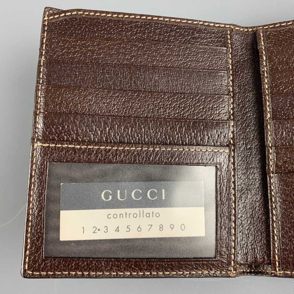 Gucci GUCCI Walet Brown Beige Monogram Canvas Lea… - image 7