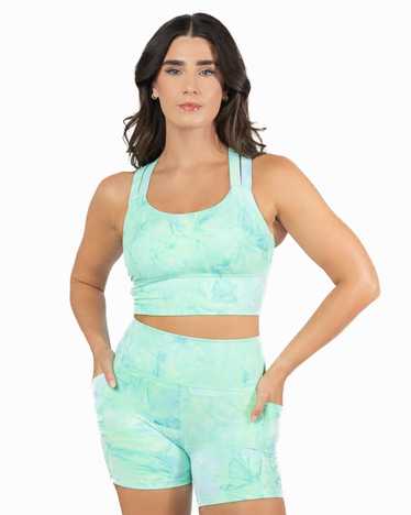 Senita Athletics Sierra Sports Bra - Key Lime Tie… - image 1