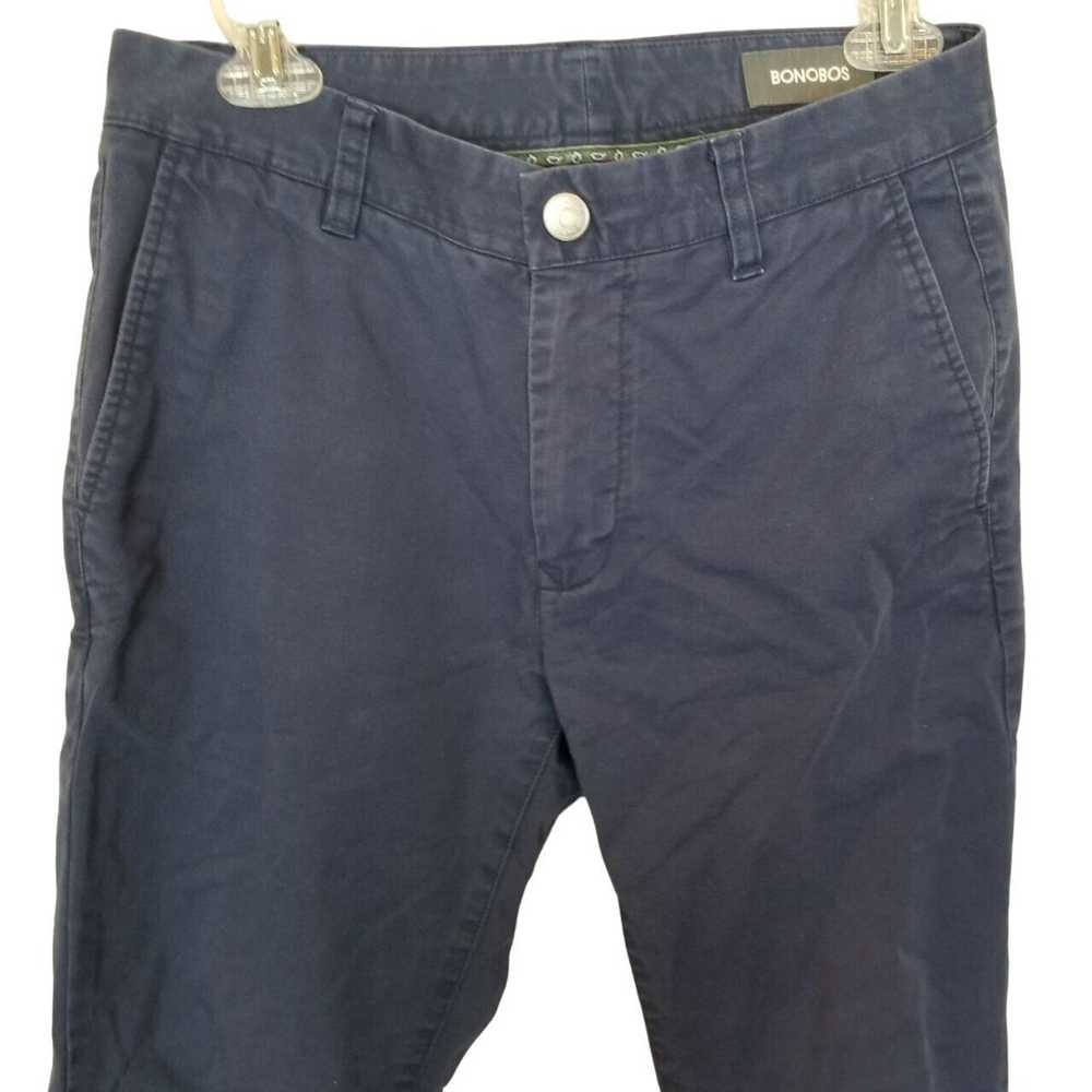 Bonobos Pants Trousers Men 29X30 Navy Blue Chino … - image 2