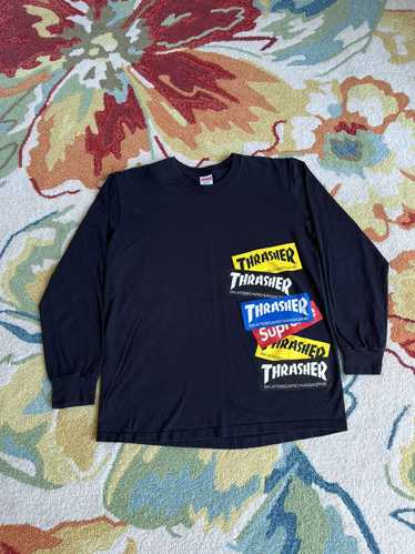 Supreme Supreme Thrasher Multi Logo L/S Navy FW21