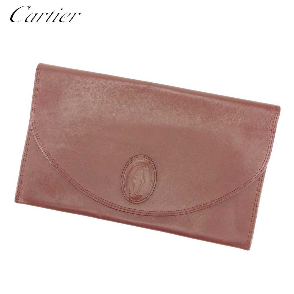 Cartier Clutch Bag Second Bag Mastline Bordeaux L… - image 1