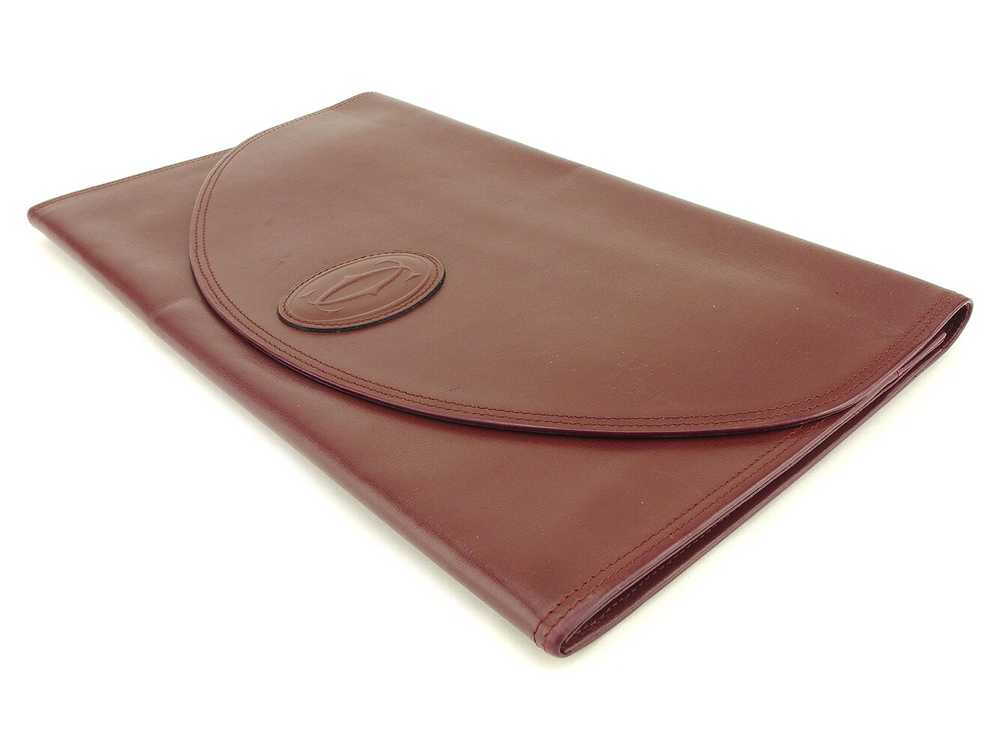 Cartier Clutch Bag Second Bag Mastline Bordeaux L… - image 3