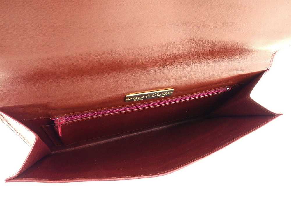 Cartier Clutch Bag Second Bag Mastline Bordeaux L… - image 6