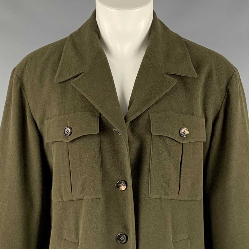 Jil Sander Green Lambswool Angora Coat - image 2