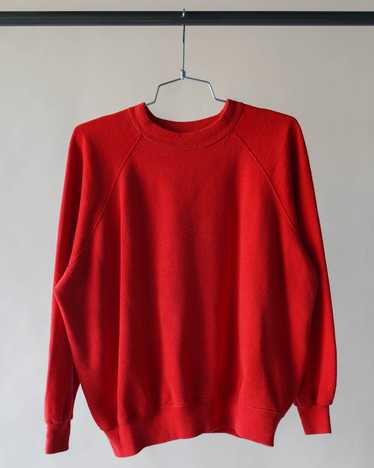 70's Red Blank Sweatshirt - Large