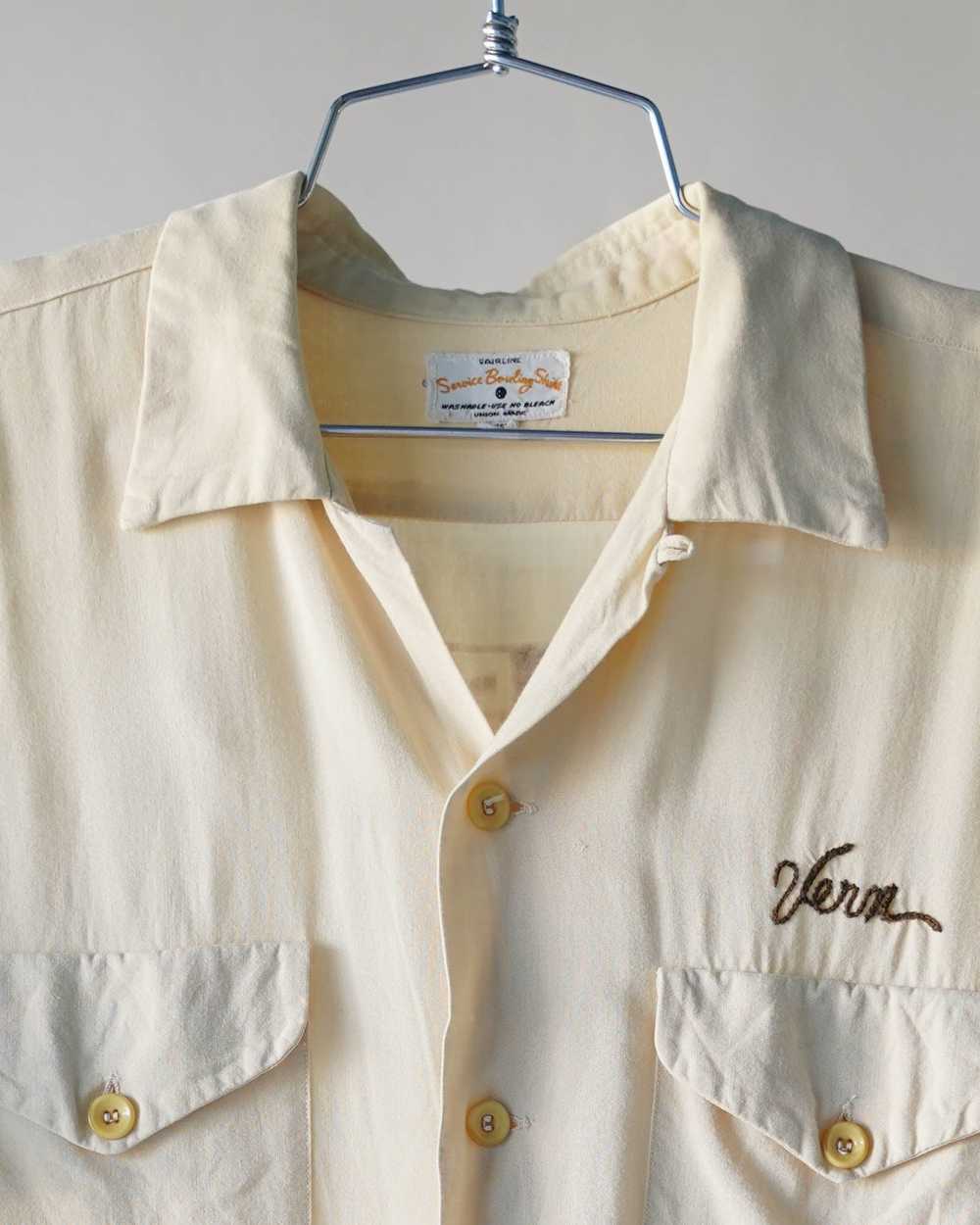 60's Rayon Bowling Loop Collar Shirt - Medium - image 2