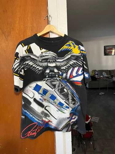 Deadstock Vintage 90s Single Stitch hotsell NASCAR Rusty Wallace #2 All Over Print Shirt