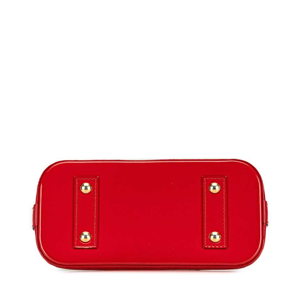 Red Louis Vuitton Monogram Vernis Alma BB Satchel - image 3