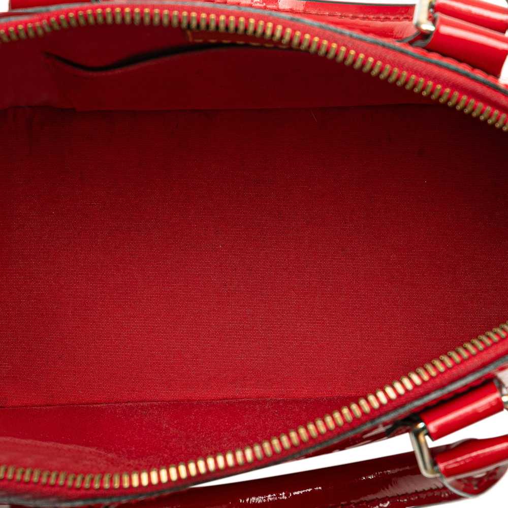 Red Louis Vuitton Monogram Vernis Alma BB Satchel - image 4