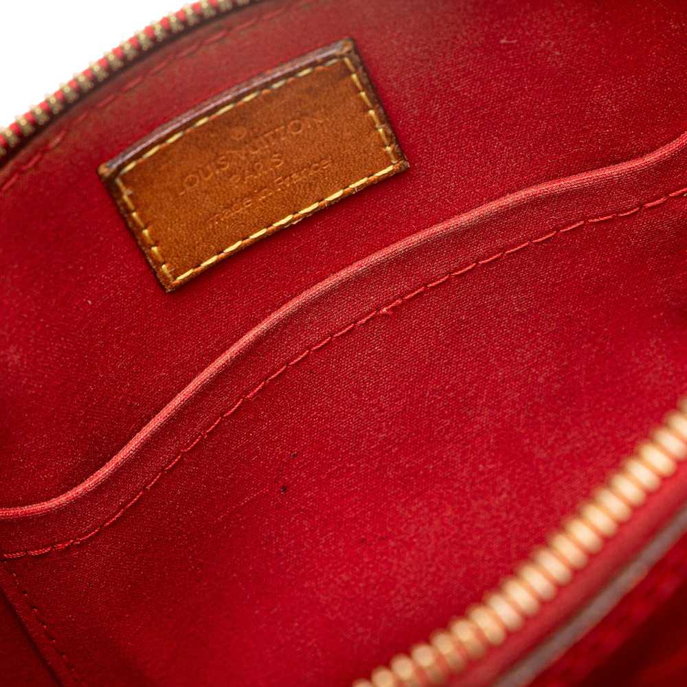 Red Louis Vuitton Monogram Vernis Alma BB Satchel - image 5