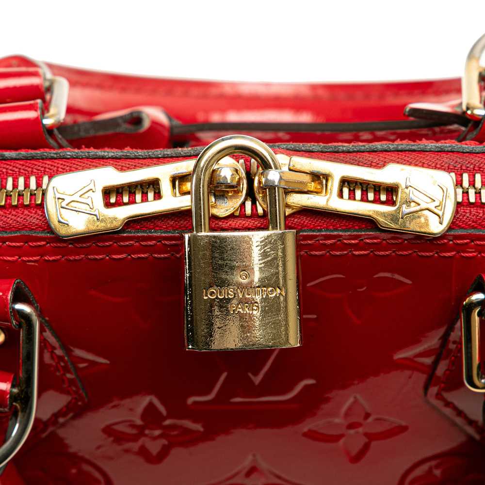 Red Louis Vuitton Monogram Vernis Alma BB Satchel - image 7