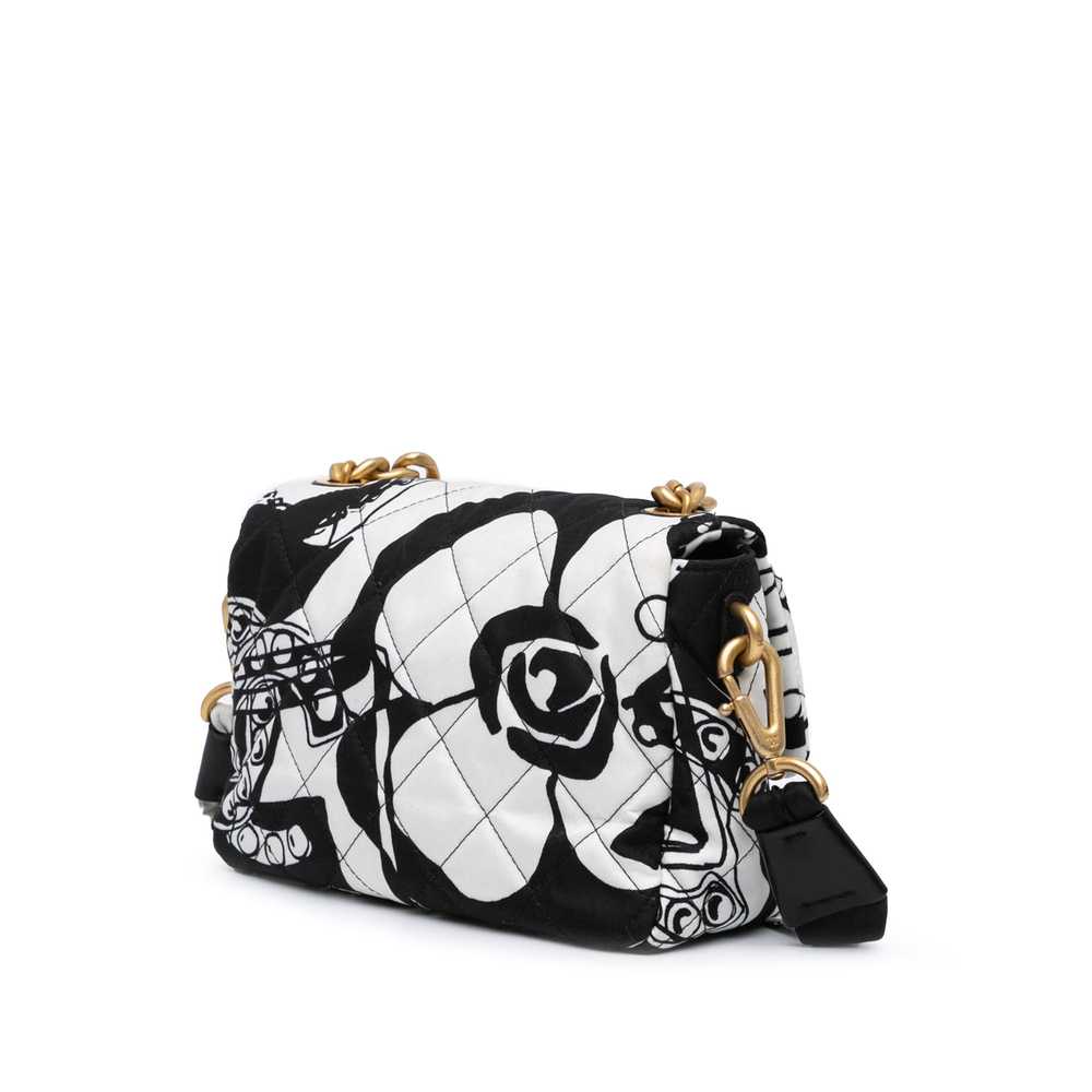 White Chanel Mini Printed Canvas Deer Coco Flap S… - image 2