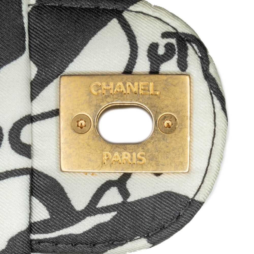 White Chanel Mini Printed Canvas Deer Coco Flap S… - image 7