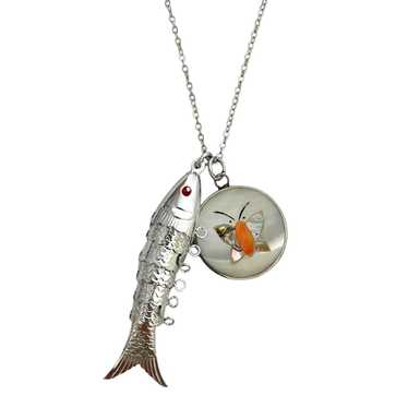 Silver Butterfly Fish Necklace (1/1) - image 1