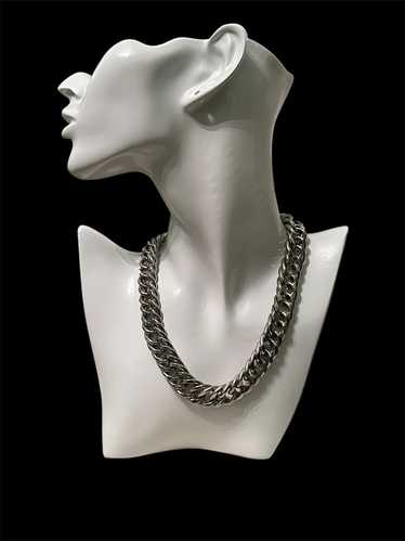 Heavy woven aluminum necklace