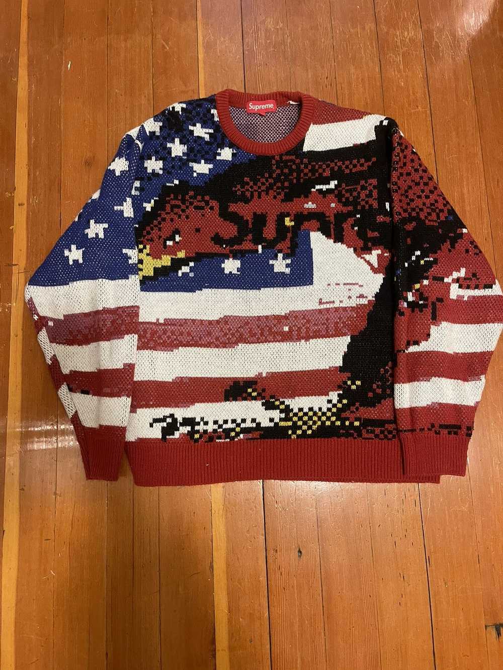 Supreme SUPREME DIGITAL EAGLE PRINT SWEATER SS21 - image 1