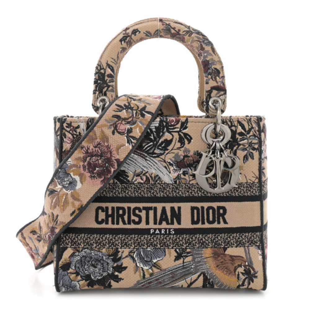 CHRISTIAN DIOR Canvas Embroidered Jardin D'Hiver … - image 1