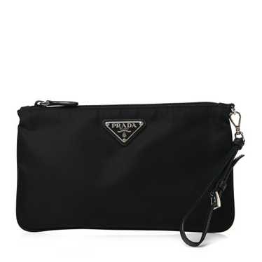 PRADA Tessuto Nylon Vela Wristlet Black