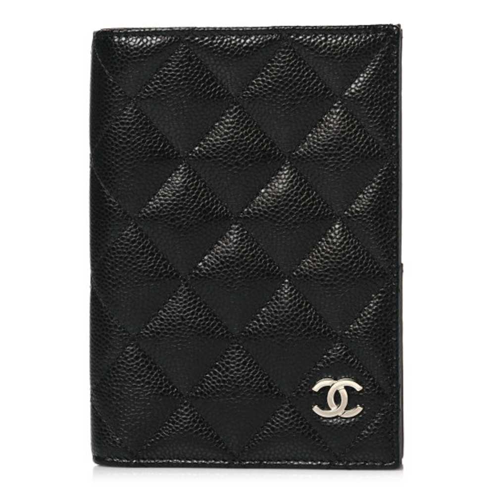 CHANEL Caviar Quilted Passport Holder Black - image 1