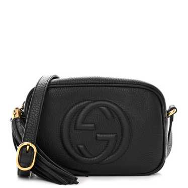 GUCCI Pebbled Calfskin Mini Soho Disco Bag Black