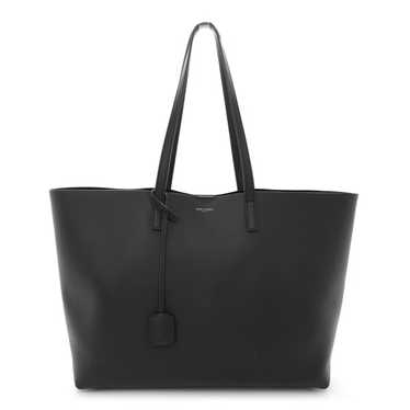 SAINT LAURENT Calfskin Large Shopping Tote Black