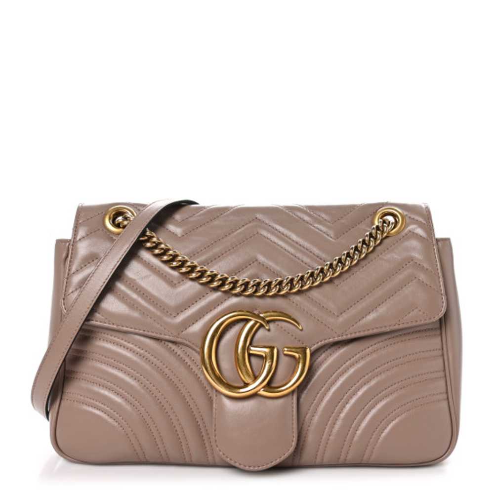 GUCCI Calfskin Matelasse Medium GG Marmont Should… - image 1