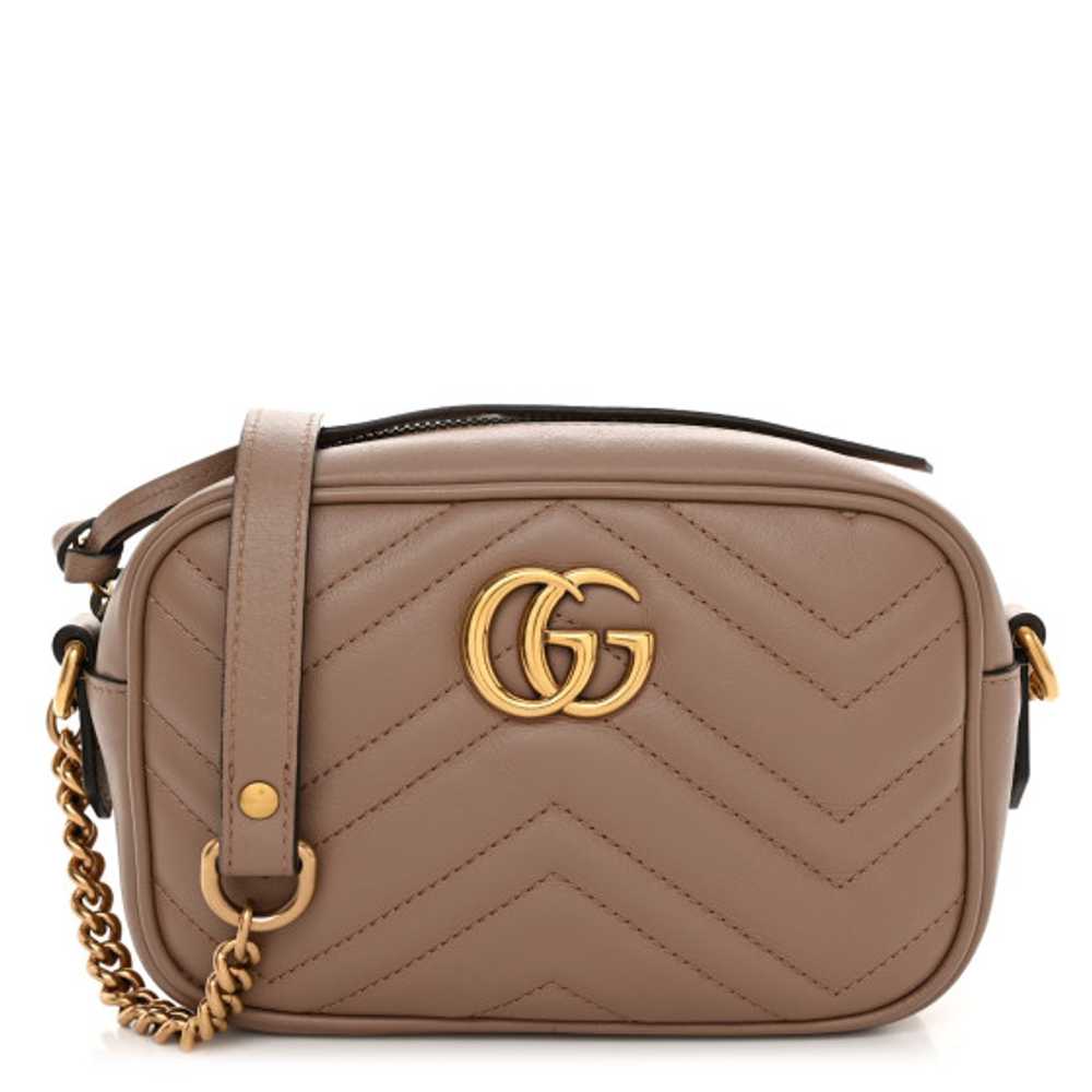 GUCCI Calfskin Matelasse Mini GG Marmont Chain Sh… - image 1