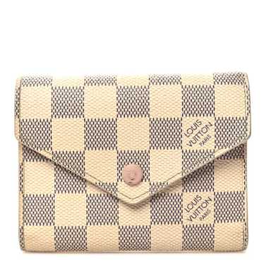 LOUIS VUITTON Damier Azur Victorine Wallet Rose Ba