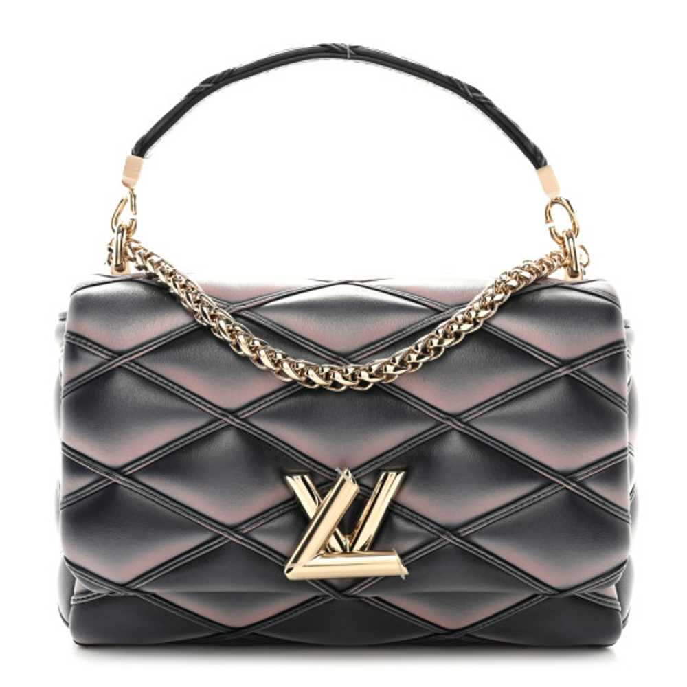 LOUIS VUITTON Lambskin Malletage Top Handle GO-14… - image 1