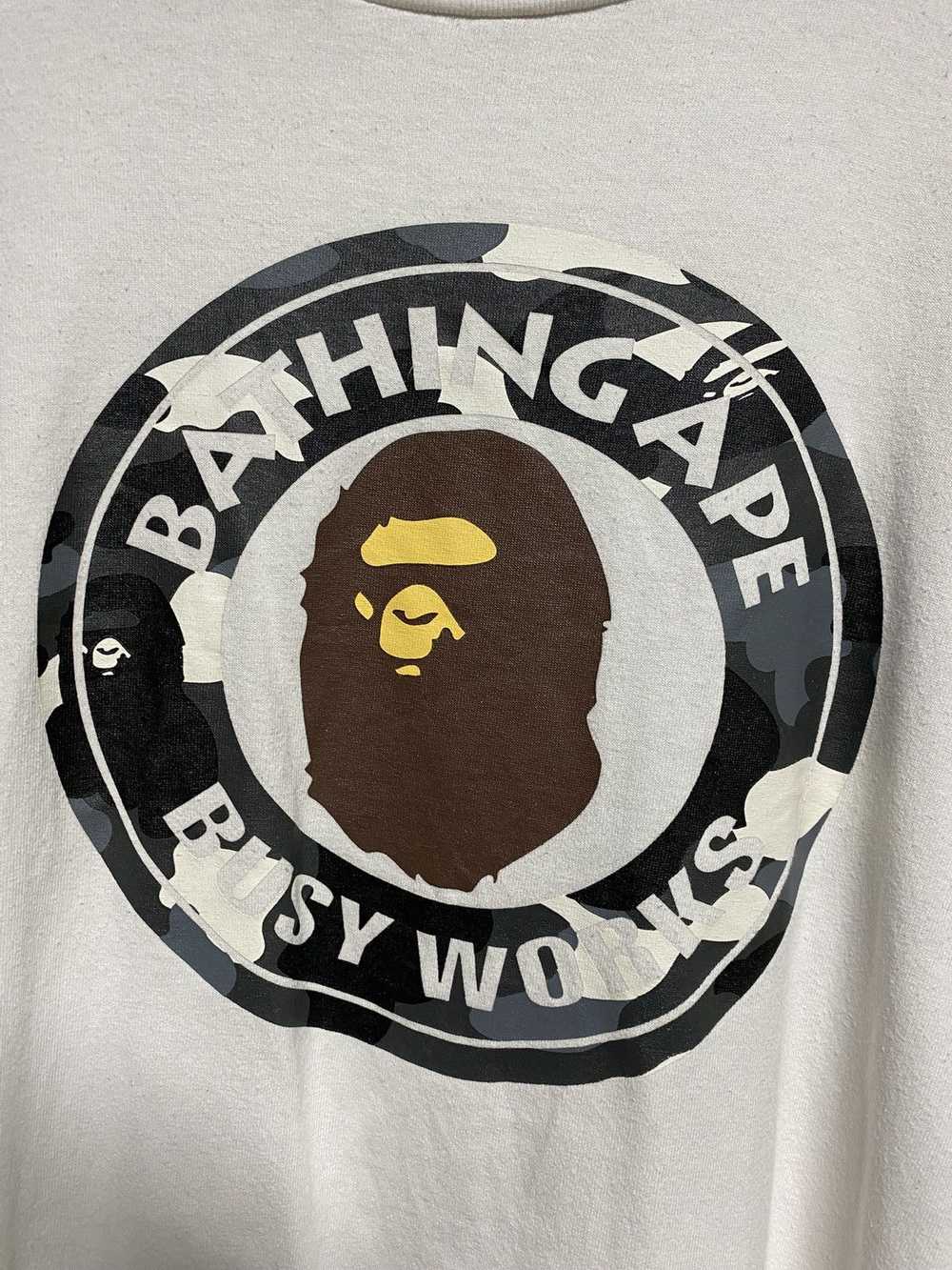 Bape A Bathing Ape Grey Glow Camo Bape College Te… - image 3