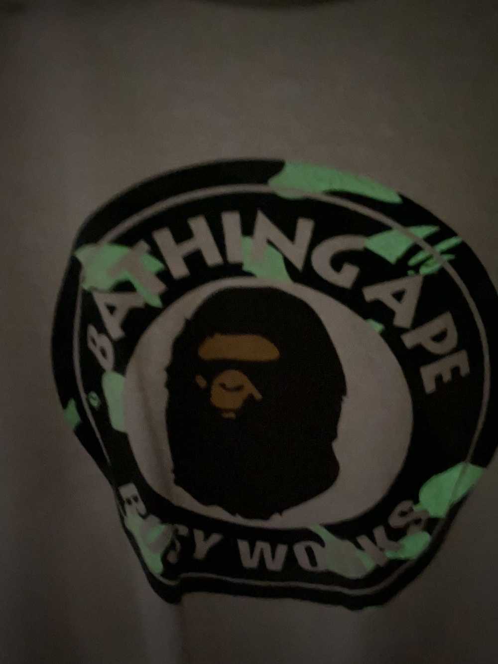 Bape A Bathing Ape Grey Glow Camo Bape College Te… - image 4