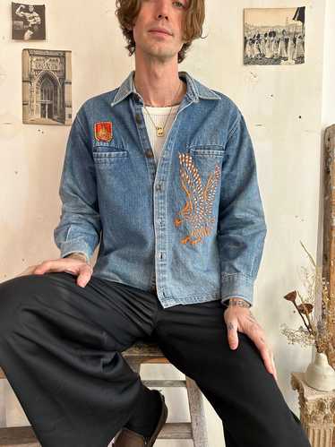 1970s Lee Embroidered Denim Jacket (M)