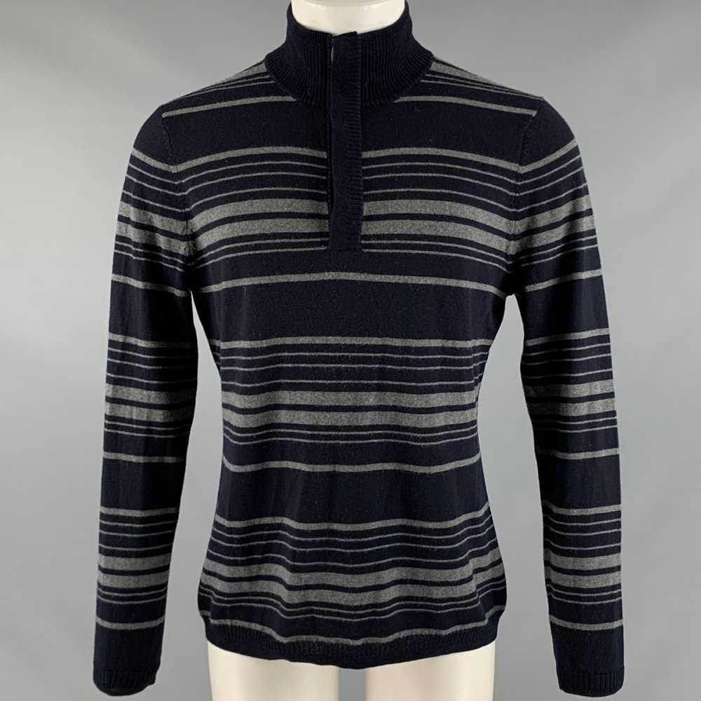 Elie Tahari ELIE TAHARI Size M Navy Grey Stripe M… - image 1