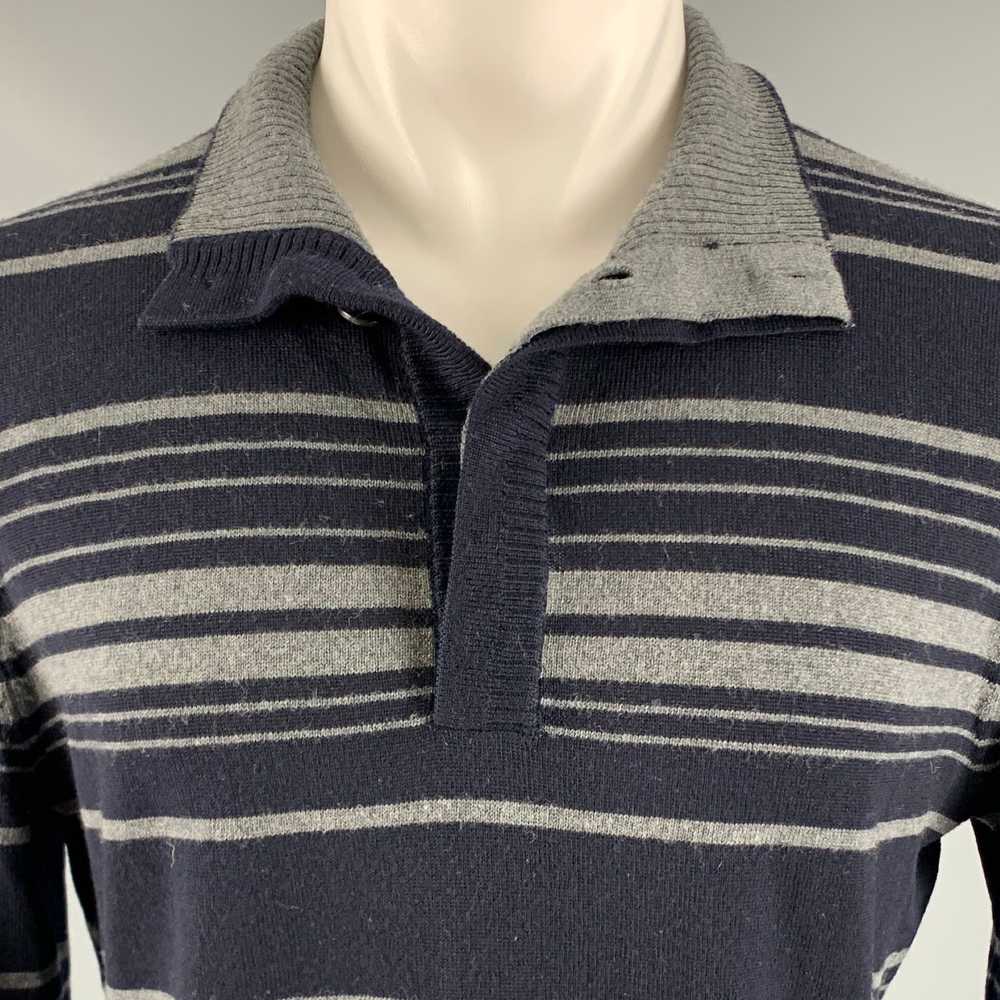 Elie Tahari ELIE TAHARI Size M Navy Grey Stripe M… - image 2