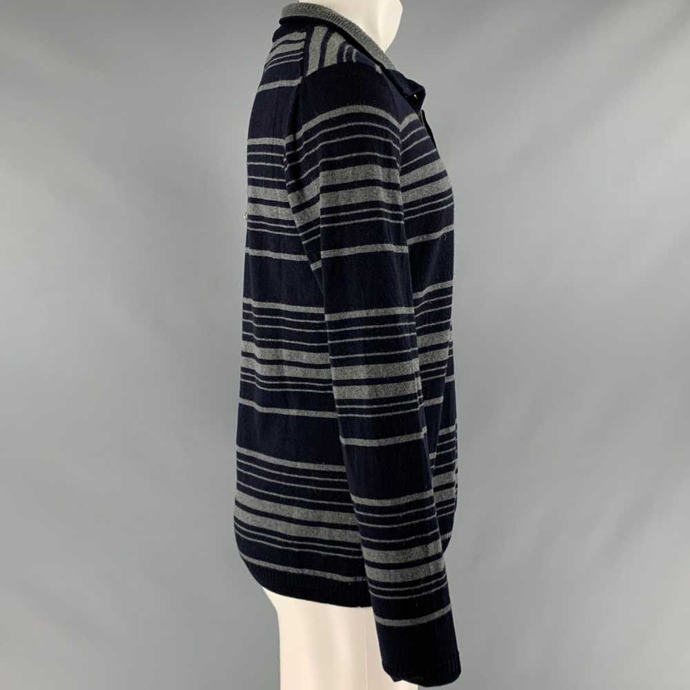 Elie Tahari ELIE TAHARI Size M Navy Grey Stripe M… - image 3