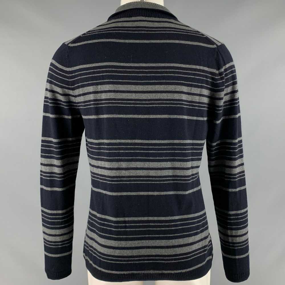 Elie Tahari ELIE TAHARI Size M Navy Grey Stripe M… - image 4