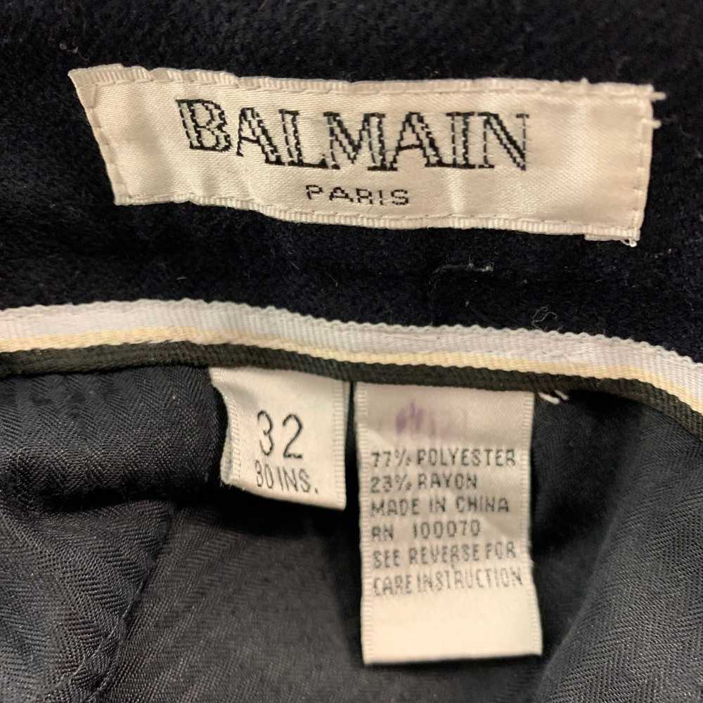 Balmain BALMAIN Size 32 Black Polyester Rayon Fla… - image 3