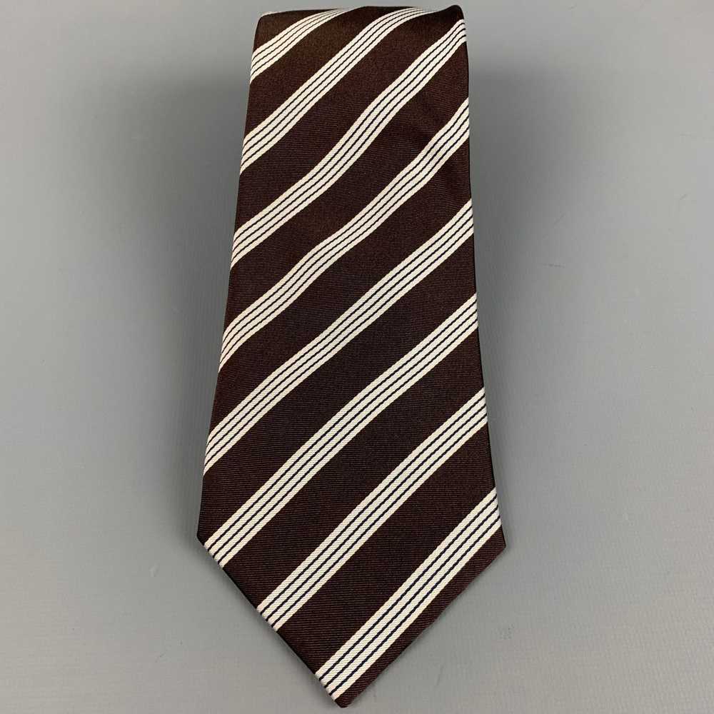 Luciano Barbera LUCIANO BARBERA Brown White Strip… - image 2