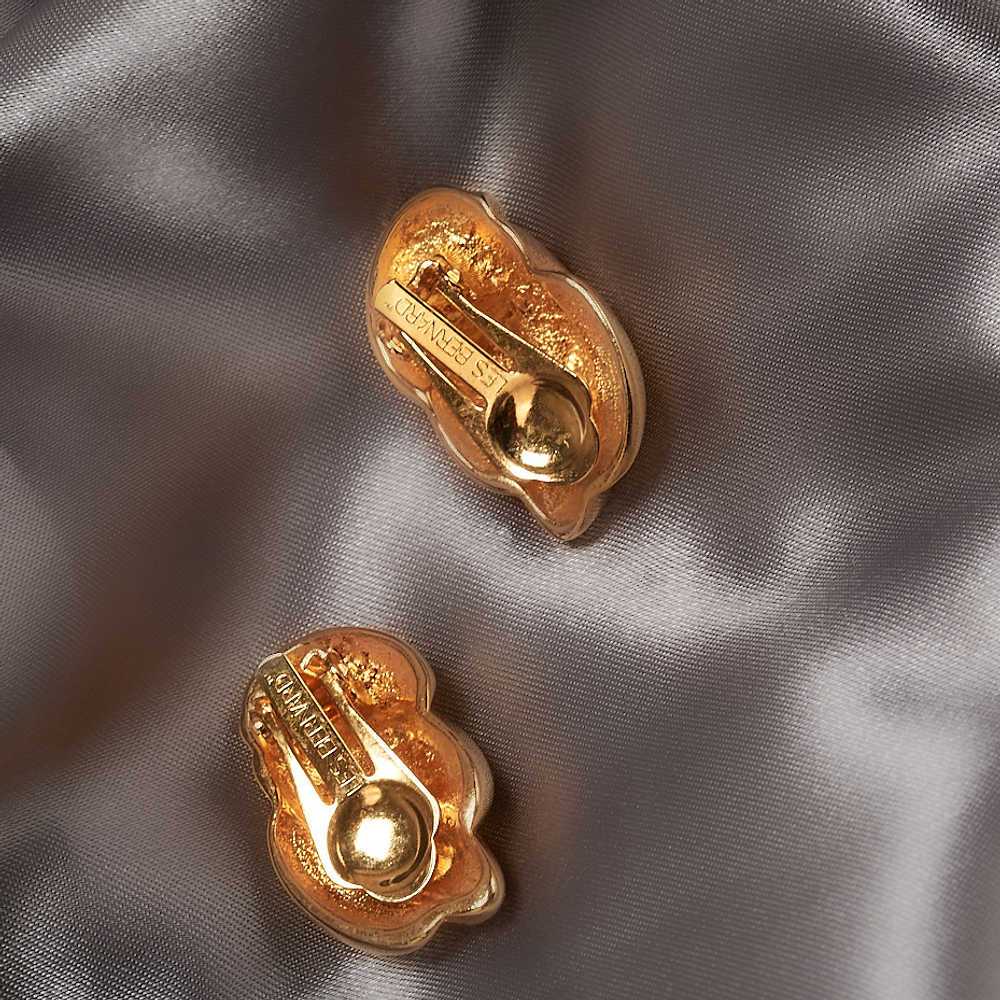 LES BERNARD 1990s golden clip earring - image 3