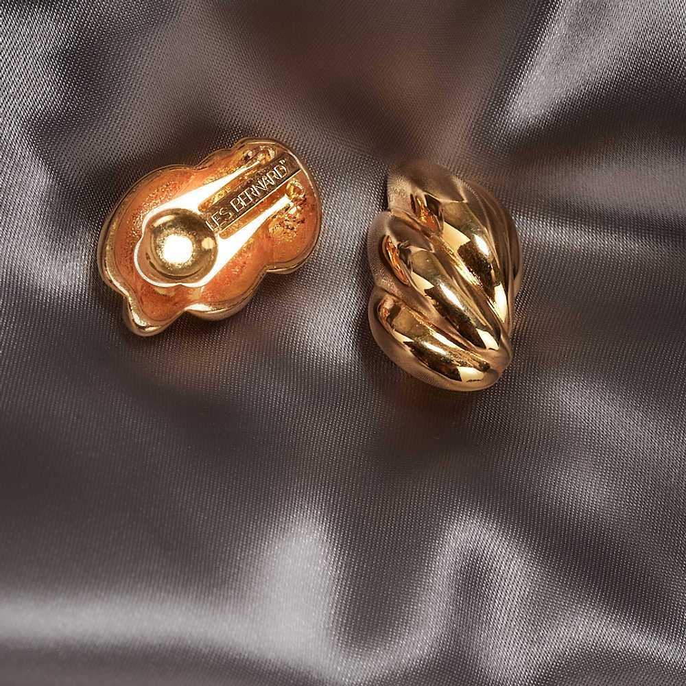 LES BERNARD 1990s golden clip earring - image 4