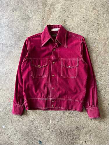 1970s Suede/Moleskin Burgundy Western Jacket